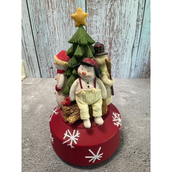 Hallmark Snowman Family Musical Figurine plays O Christmas Tree 7" - Picture 2 of 7